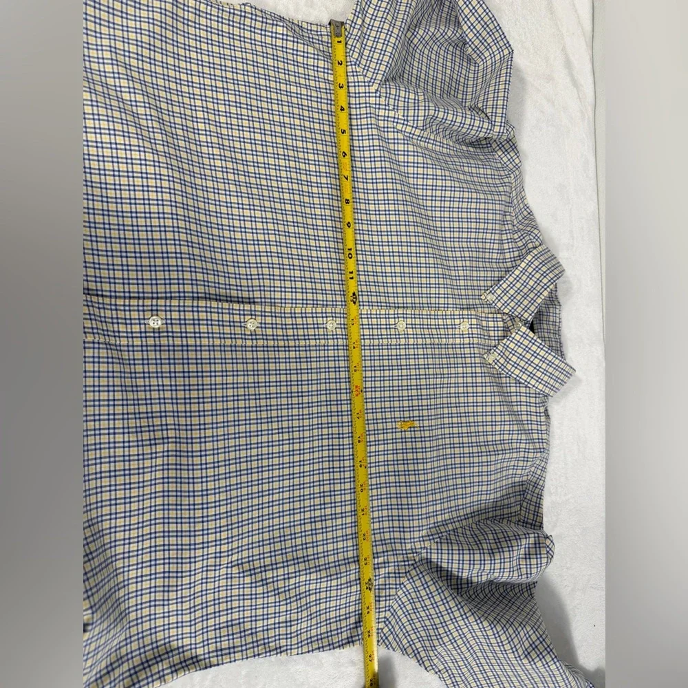 Polo by Ralph‎ Lauren Men's Blue yellow White long sleeve Plaid Shirt X-Large